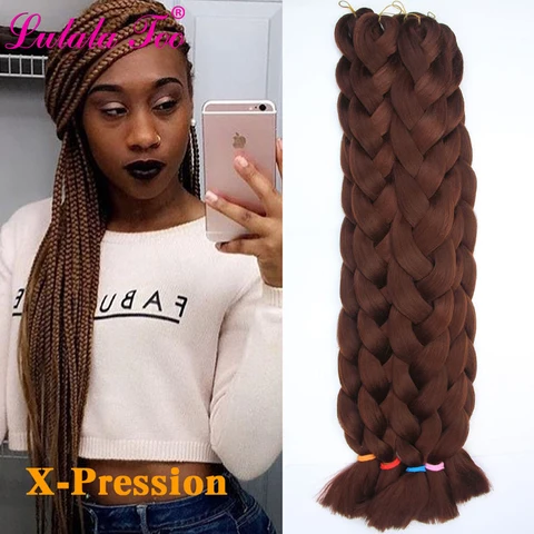 82 Polegada Jumbo Sintético Cabelo Trança para as Mulheres 165 G/pacote Vermelho Azul Trança de Crochê Falso Extensões do Cabelo da Trança