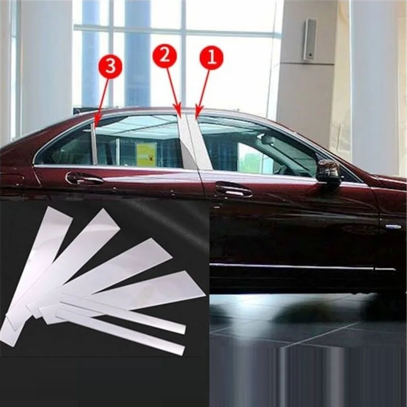 REAL CARBON FIBER DOOR HANDLE BAR COVER FIT MERCEDES BENZ W204 C-CLASS C63 2D