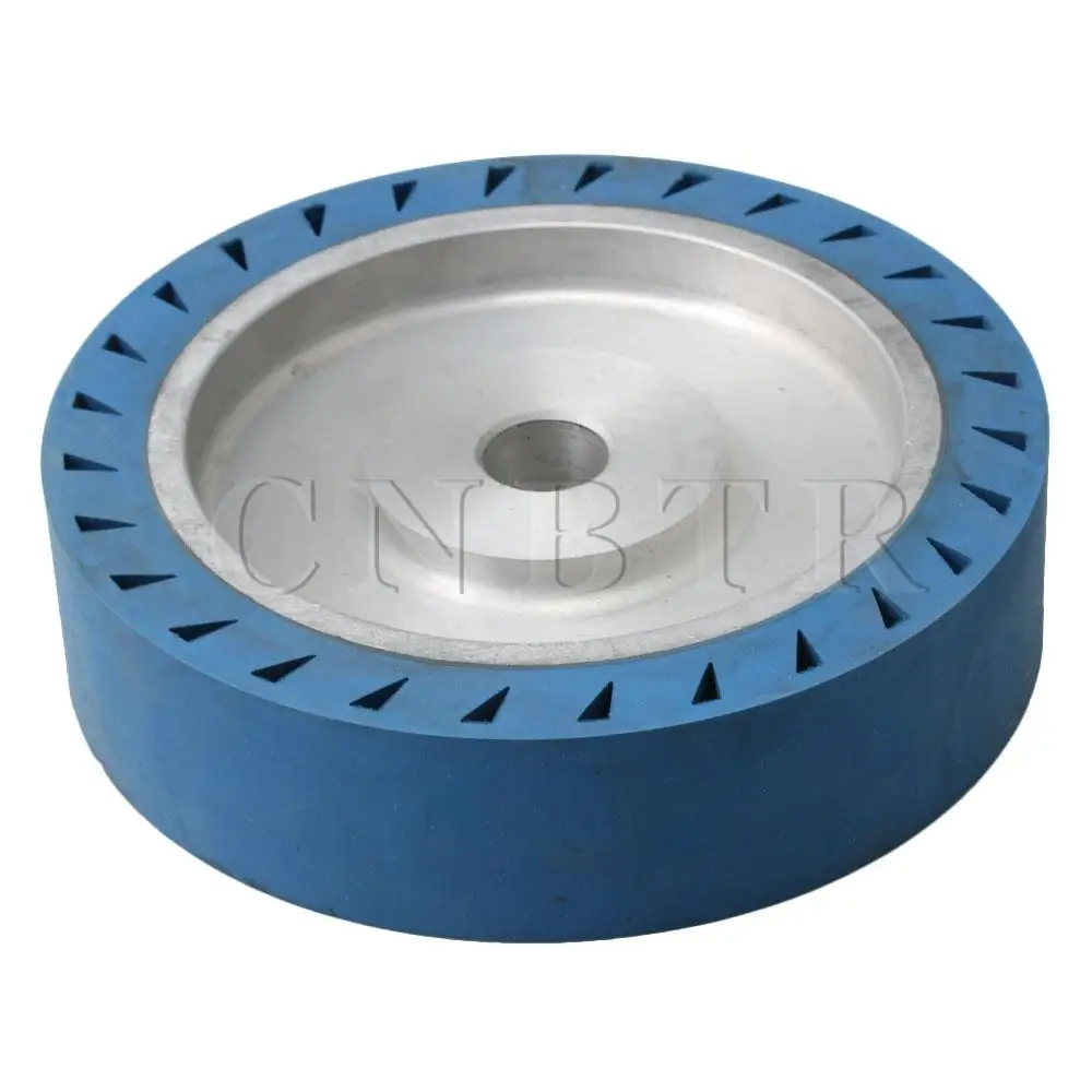 

CNBTR 200x50x25mm Aluminum Belt Grinder Rubber Wheel Flat Contact Wheel Bearing Grinder Wheel for Belt Sander