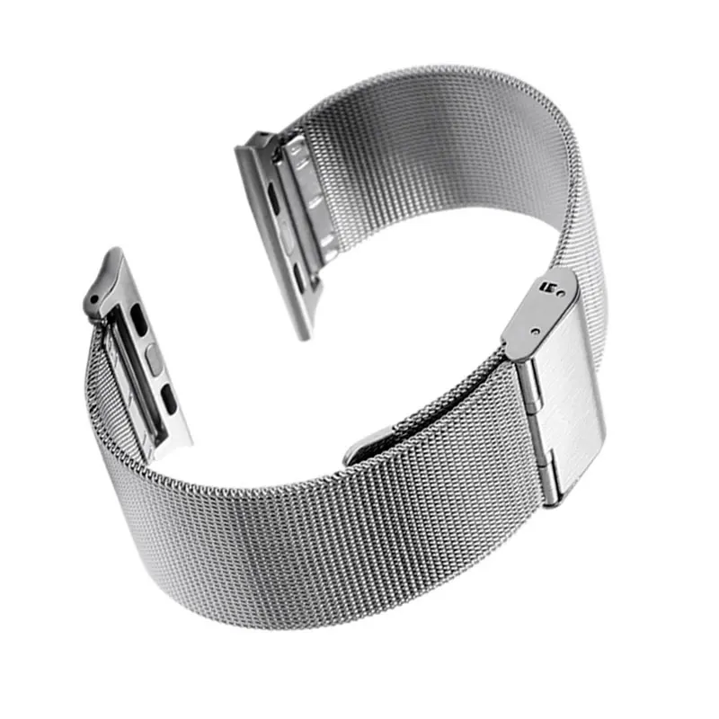 Ремешок для Apple Watch черный/серебристый из нержавеющей стали 38/42 мм|watch band black|apple watch