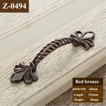 2pcs Antique Door Handles Metal Drawer Pulls Vintage Kitchen Cabinet Knobs Furniture Hardware