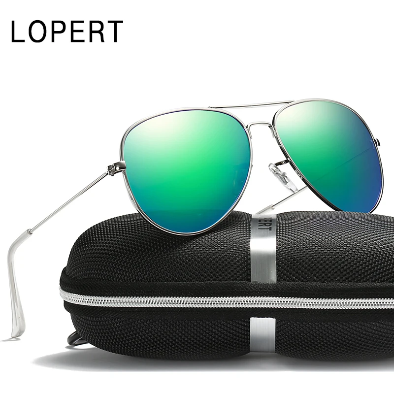 

LOPERT Pilot Polarized Sunglasses Men Women Glasses Classic Brand Designer Reflective Coating Lens Driving Sun Glasses UV400