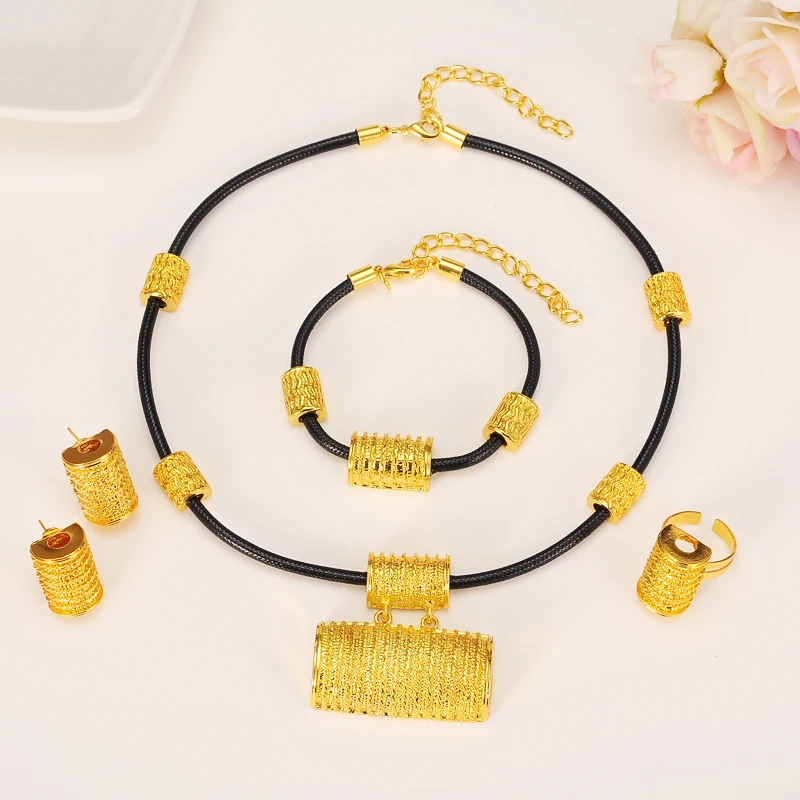 Gold-Color-New-Ethiopian-Jewelry-sets-soft-rope-for-Women-Africa-Fashion-bridal-Wedding-jewelry-sets (2)
