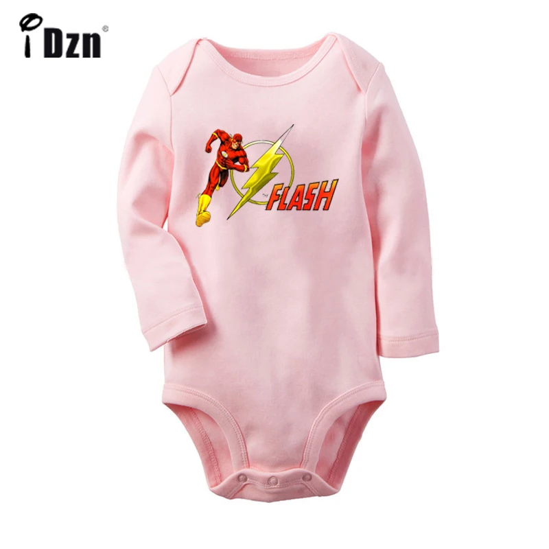 

The Flash Barry Allen Easy And Cute Eyelash Design Newborn Baby Bodysuit Toddler Long Sleeves Onsies Jumpsuit Cotton Clothes