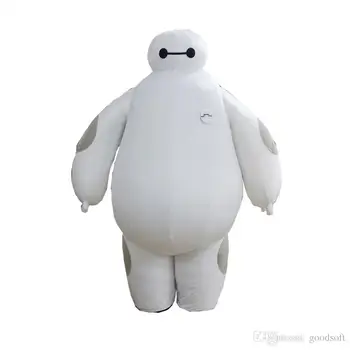 

Big Hero 6 Large white Costume Halloween Christmas Brown Cartoon Mascot Clothing Party Fancy Dress Adult Size New Style Hot