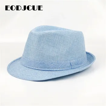 

2019 Fashion Spring Summer Jazz Hat Wide Brim Beach Panama Hat Classic Sun Hats Retro Fedoras Top Hat Men Women