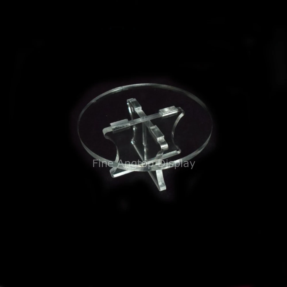 Round Clear Acrylic Display Easel Stand For Displaying Small Collectibles Jewelry HolderJewelry