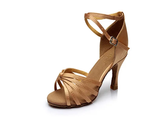 Женская танцевальная обувь с завязками, новая женская обувь, Zapatos De Mujer, женская обувь для латинских танцев, бальные туфли, sapato feminino, см 5 см/см 7 см - Цвет: Tie Beige High-5cm