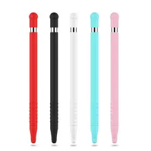 Protective Cover Case Touch Stylus Pen Holder Soft Silicone Sleeve Nib Tip Anti-Loss Cap Accessories for Apple Pencil 1st