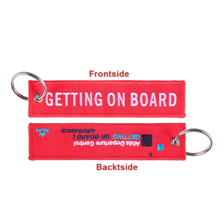 Remove Before Flight Chaveiro тег брелок с вышивкой брелок для ключей для авиации OEM Брелоки ювелирные украшения Чемодан бирка в виде брелка для ключей, 5 шт./лот - Цвет: 5 PCS