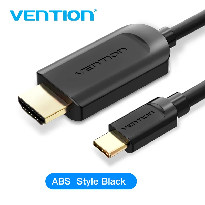 Кабель USB C HDMI 4K 60Hz HDMI type c к HDMI 2,0 для MacBook samsung Galaxy S10/S9 huawei mate 20 P20 Pro Thunderbolt 3 адаптер - Цвет: Черный