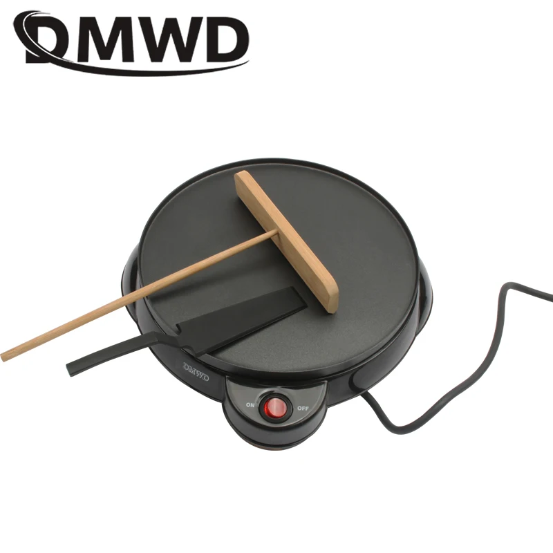 DMWD Electric Egg Crepe Maker Baking pizza pan pancake Cooker Non-stick Plate Teppanyaki spring roll Breakfast machine 220V-240V