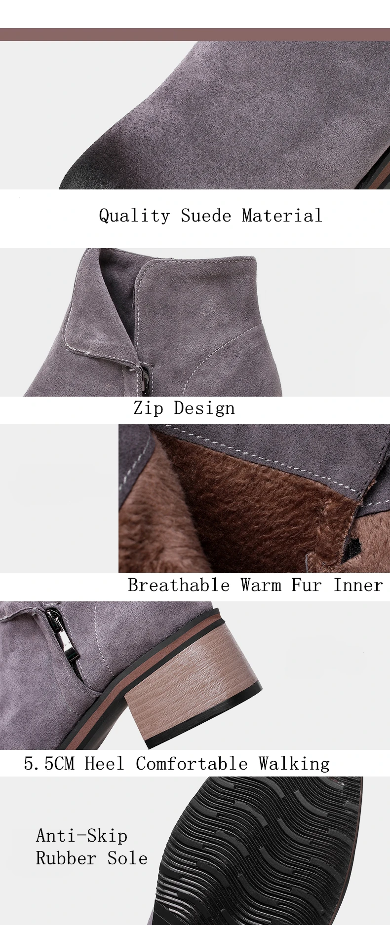 RQFF Brand Winter Boots Women Classic Suede With Box Flock Warm Shoes Vintage Heel Ankle Boot For Woman Female Retro Ladies Shoe (6)