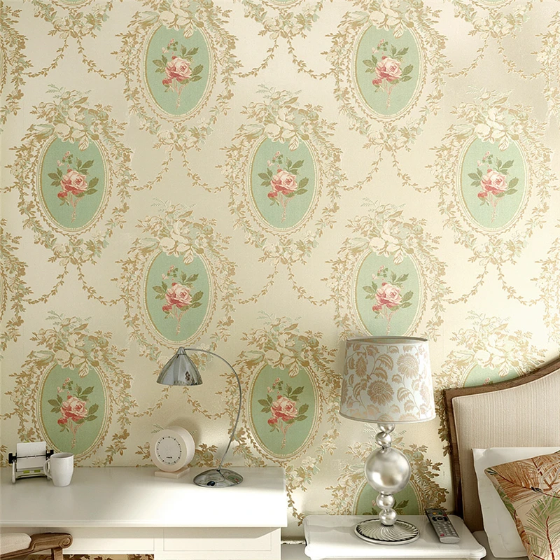 

beibehang Hot Sale American Country Style Romantic Rose 3D Wallpaper Retro Rural Home Decorative Wallpapers Mural Floral Wal