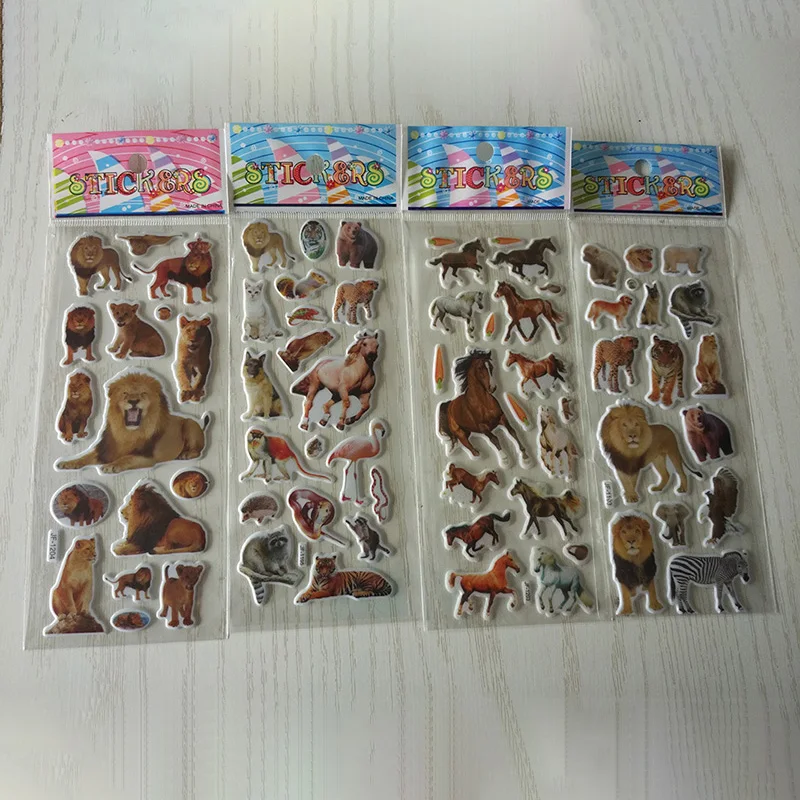 2018 10 Sheets/set Wildlife Wild Animals Scrapbooking Bubble Puffy