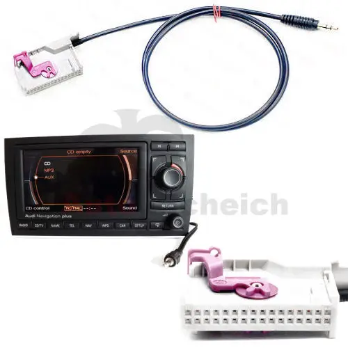 

AUX IN Adapter for Audi RNS-E Navi TV Jack Plug Cable RNSE MP3 Radio