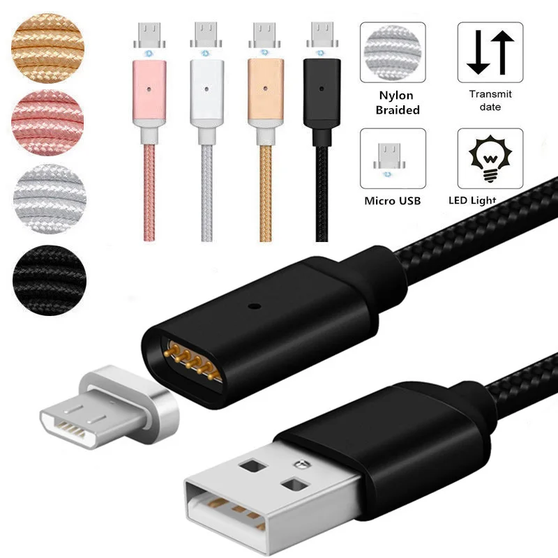 

1M Magnetic Cable Micro USB For Android Mobile Phone Fast Charging Magnet Micro USB Adapter For Xiaomi/Samsung Micro USB Cable