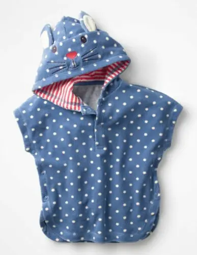 Детское пляжное пальто накидка мягкое мультяшное полотенце с капюшоном для