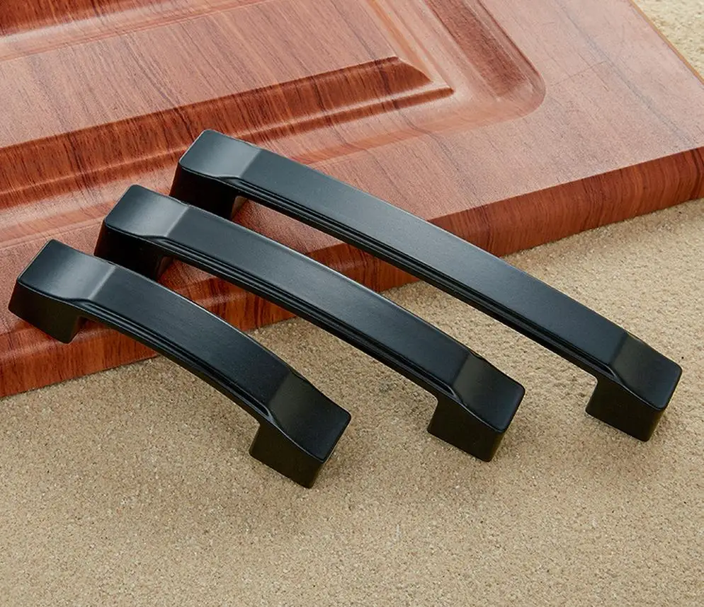 Modern Style New Pull Black Matte Drawer Handles Dresser Pull Knob 