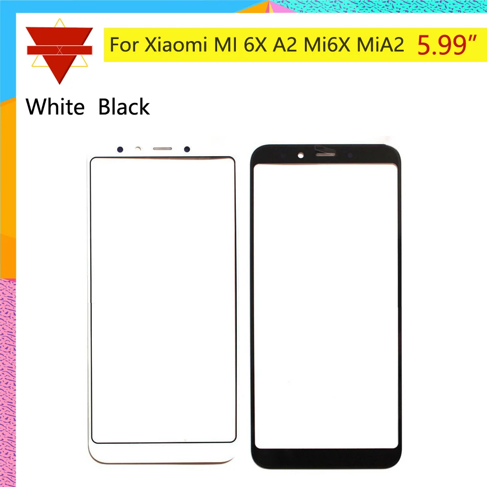 10 шт \ Лот Оригинал mi 6X передняя панель для Xiaomi A2 сенсорный экран ЖК-дисплей