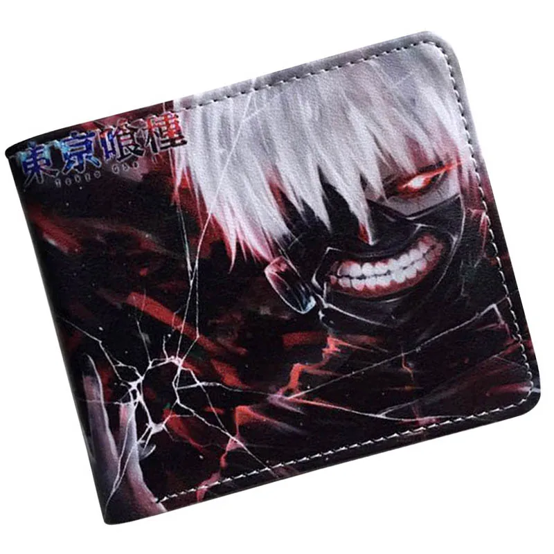 

Naruto/Tokyo Ghoul/One Piece/Death Note Anime Wallet With Coin Pocket Japanese Animation Anime Manga Credit Card Holder Purse