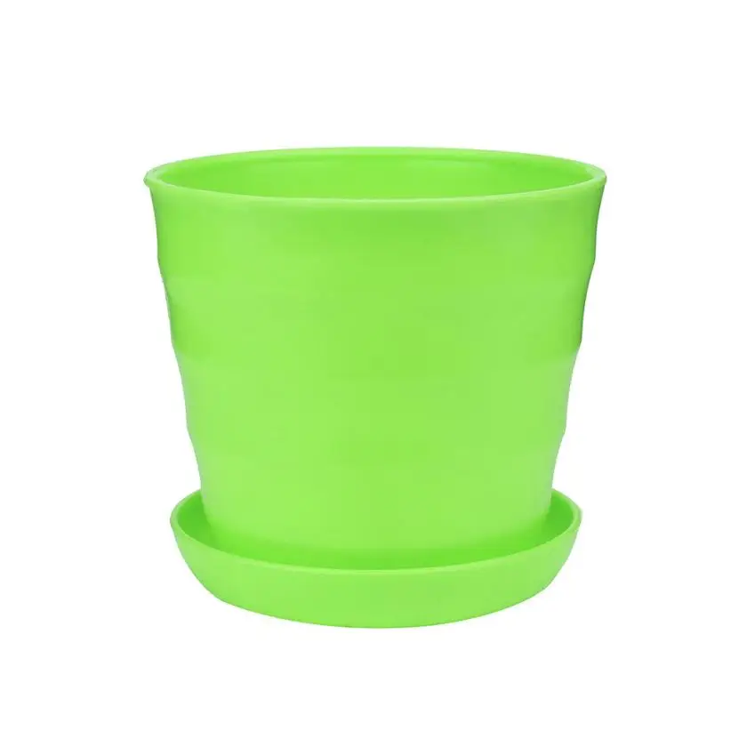 flowerpot plastic decorative Garden petit pot Unbreakable macetero plastico planten pot Succulent indoor plant pot plastique - Цвет: green