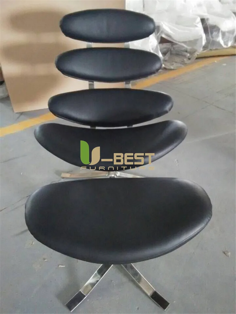 black leather corona chair (2)