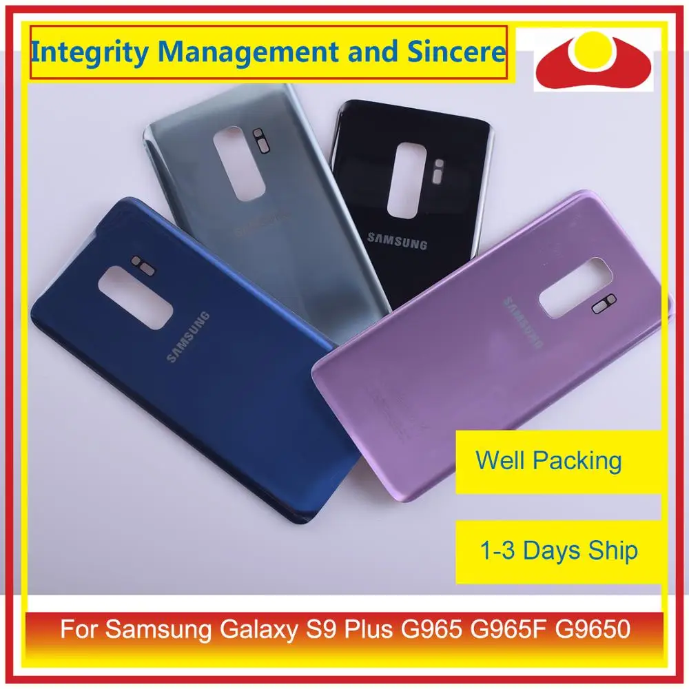 Оригинальный корпус для Samsung Galaxy S9 Plus G965 G965F G9650 с аккумулятором задняя стеклянная