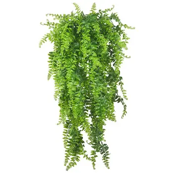 

Plants Vines Fern Persian Rattan Fake Hanging Plant faux hanging Boston ferns flowers Vine Outdoor Plastic Plants for Wall Ind