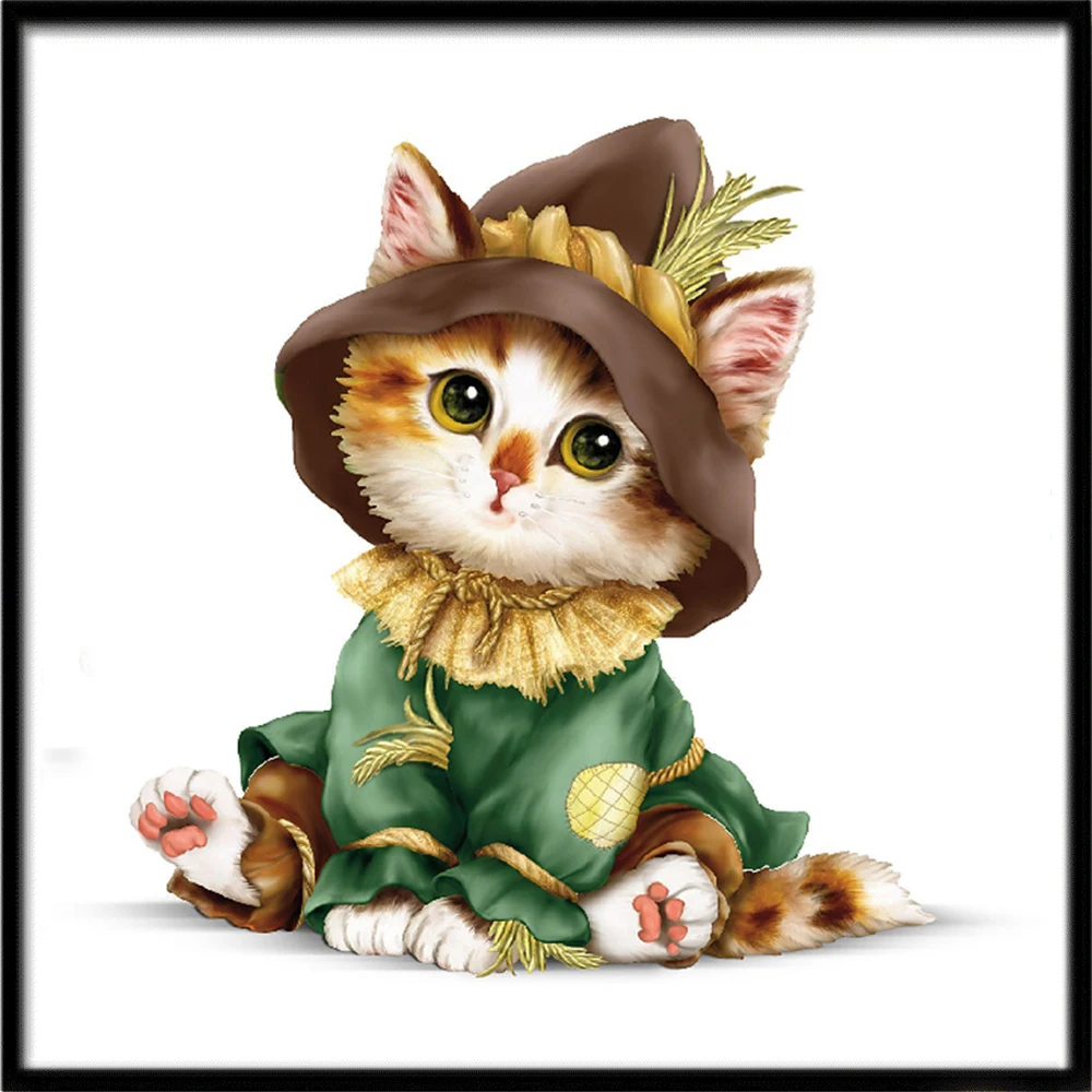 

SaShiKo Cute Cat DIY Diamond painting Diamond embroidery Cross stitch Partial Round drill Diamond mosaic Home Decor painting