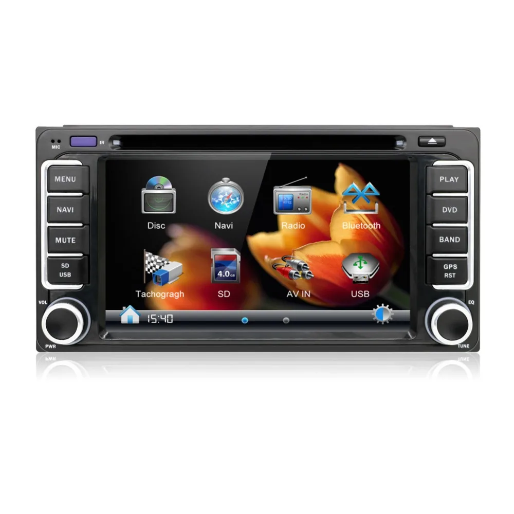 6 2 &quot200*100 автомобиль dvd Радио стерео видео плеер gps для Toyota Hilux Vios Camry Corolla Prado RAV4 2004