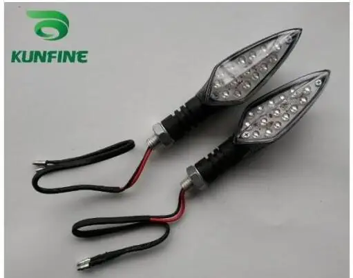 

KUNFINE 12V Universal 9 LED Motorcycle Lens Type Turn Signals Indicators Mirror Light Indicators Direction Indicator lamp