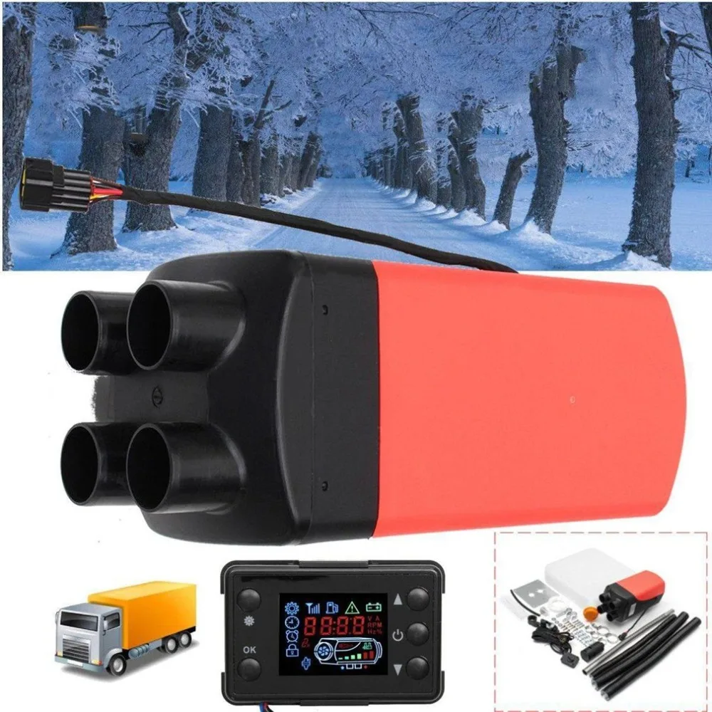 

12V 8KW diesel Air Heater Vent, Duct, Thermostat Caravan Motorhome RV + LCD