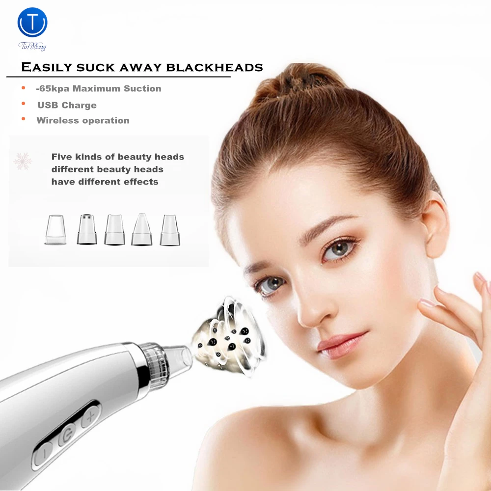 Blackhead Remover Vacuum Deep Nose Cleaner T Zone Pore Acne Pimple Removal Electric Facial Pore Cleaner Beauty Clean Skin Tool