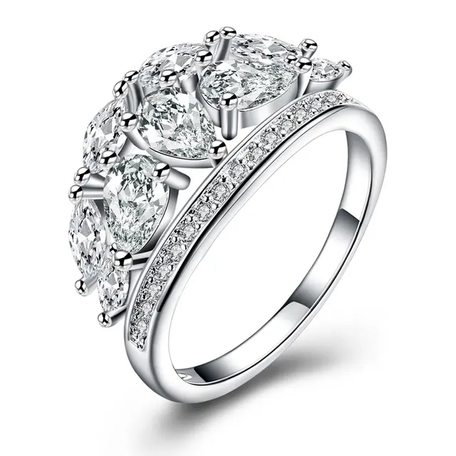 Aliexpress Refined Jewelry Flat Ring S925 Silver Delicate Refined Jewelry Flat Ring S925 Silver Delicate Wedding Band With Zircon Decor Gift For Women