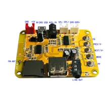 Bluetooth 4,2 аудио декодер плата поддержка MP3 WMA WAV FLAC APE радио 87,5-108,0 МГц MICRO USB питание с голосовыми подсказками