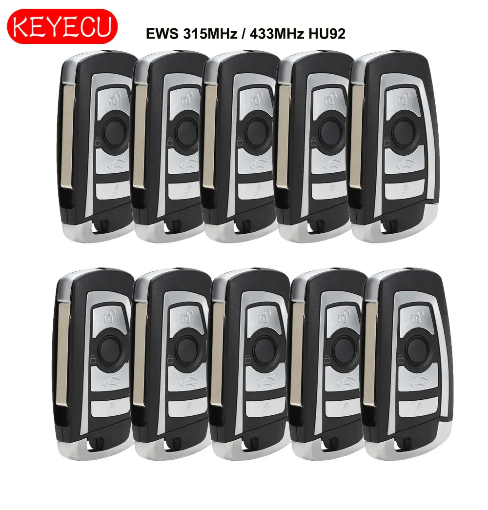 US $124.32 Keyecu 10PCS EWS Modified Flip Remote Key 4 Button 315MHz433MHz ID44 Chip 19982005 for BMW X5 Z3 Z4 HU92