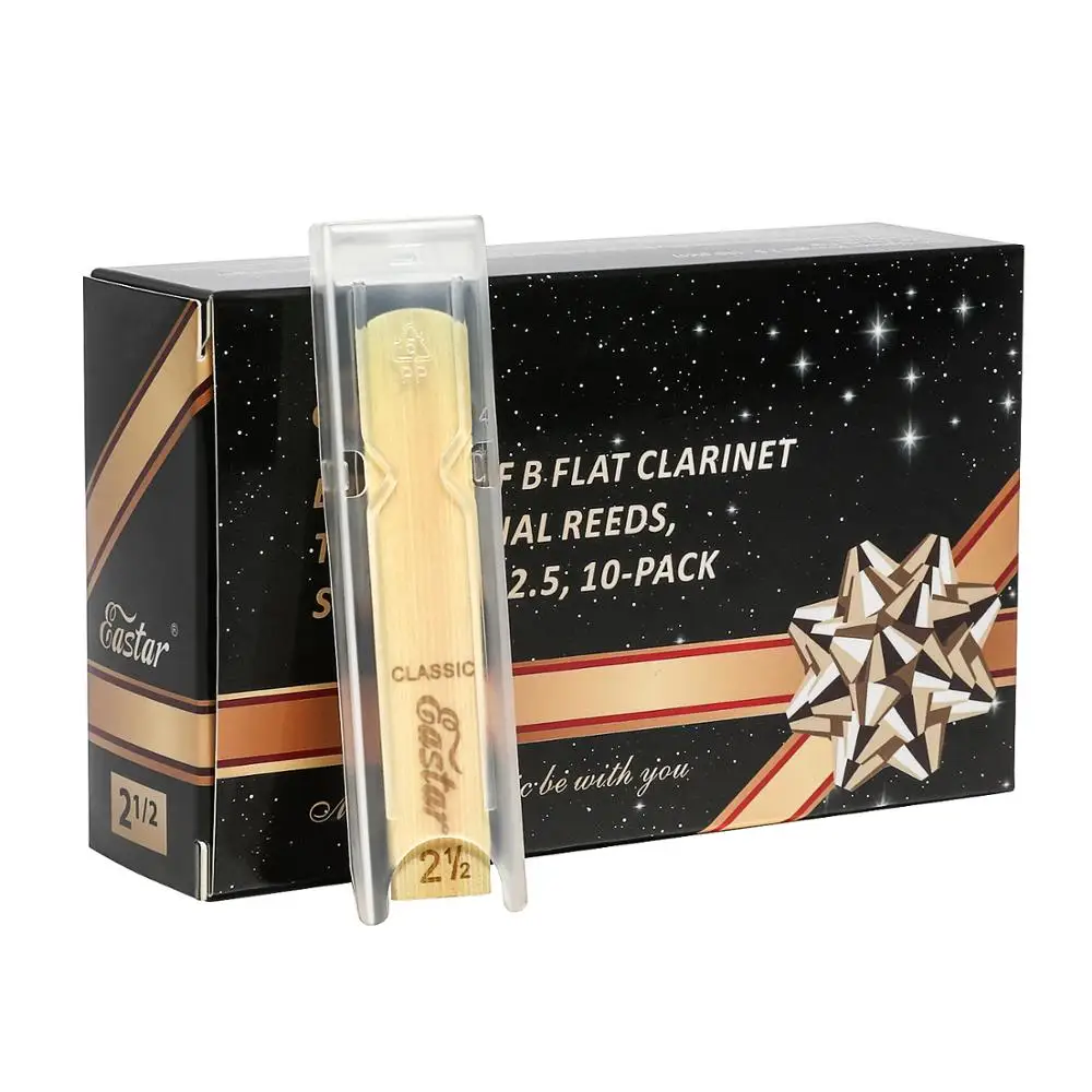 Traditional Bb Clarinet Reeds Strength 2.5 French Style for Pro Woodwind Instrument Accessories with Individual Box | Спорт и