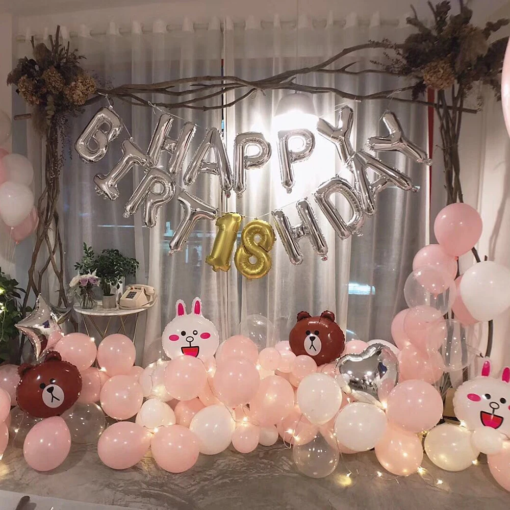 Happy Birthday Balloon Silver Decorate2
