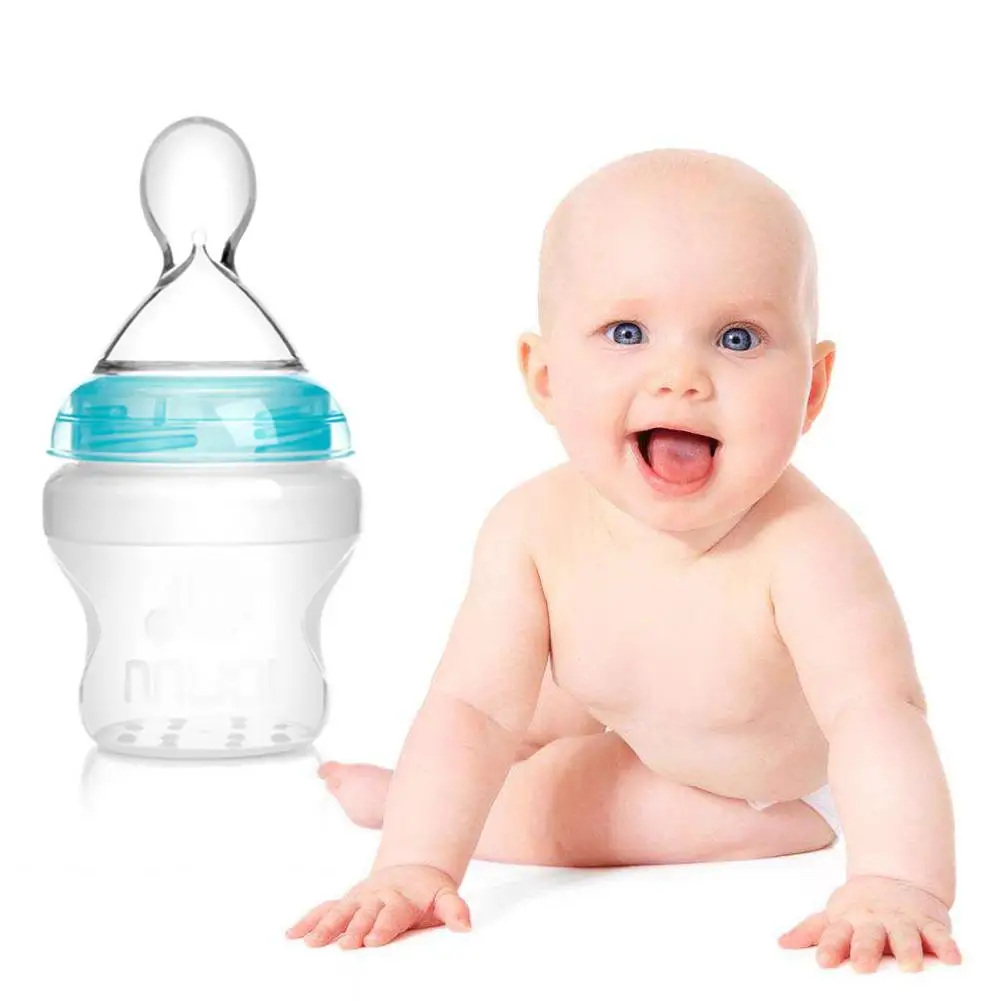 150ml Baby Feeding Bottle Infant Baby Spoon Bottle Food Feeder Tool