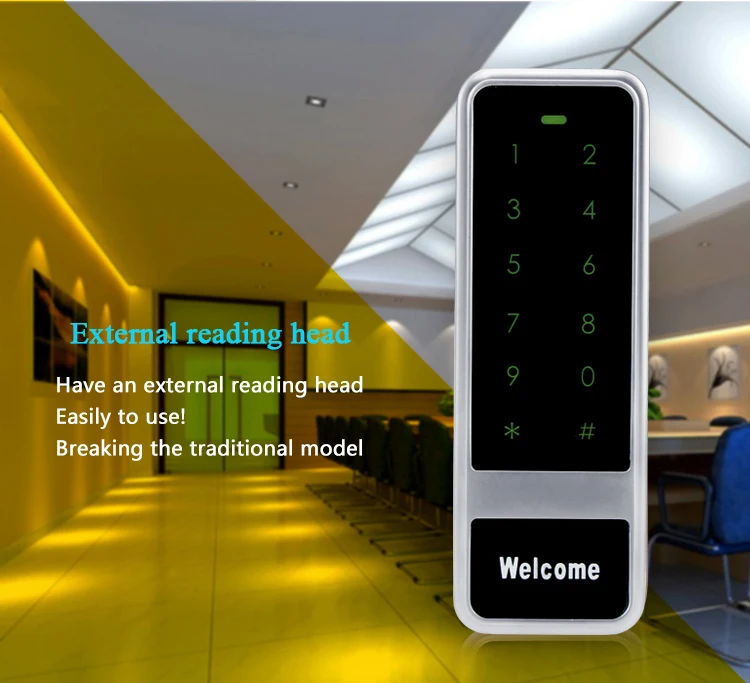Водонепроницаемый контроль доступа Лер RFID 13,56 МГц контроль доступа клавиатура дверной замок с технологией NFC открывалка с сенсорной клавиатурой для безопасности входа