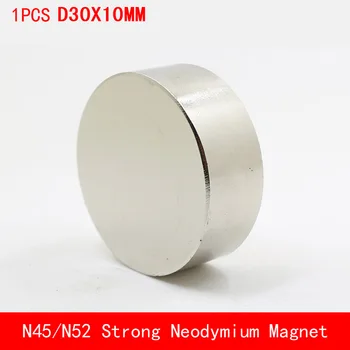 

1PCS round block D30x10mm N45 N52 Super Powerful Strong Rare Earth Block Magnet Neodymium N52 Magnets Diameter 30*10mm