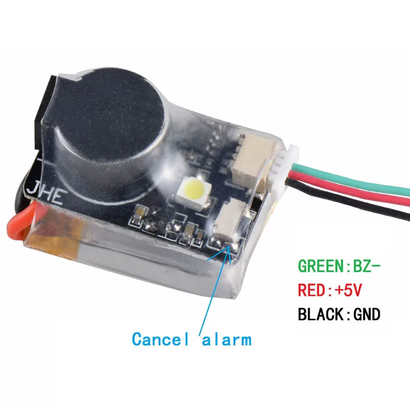 

JHE42B 110DB Finder Buzzer Built-in Battery with LED Light for RC Drone F3 F4 F7 Flight Controller Models Multicopter Part Accs
