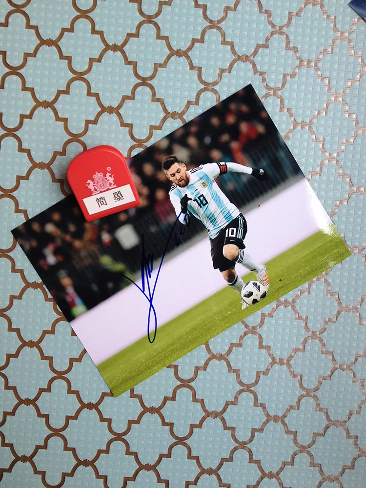 

signed Lionel Messi autographed photo World Cup Russia 5*7 free shipping 2018C