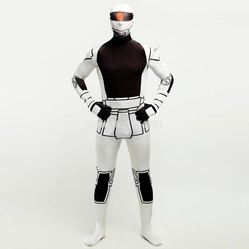 真新しい16白ライクラ全身タイツキャットスーツハロウィンロボットコスプレ衣装 Cosplay Costume Zentai Catsuitfull Body Aliexpress