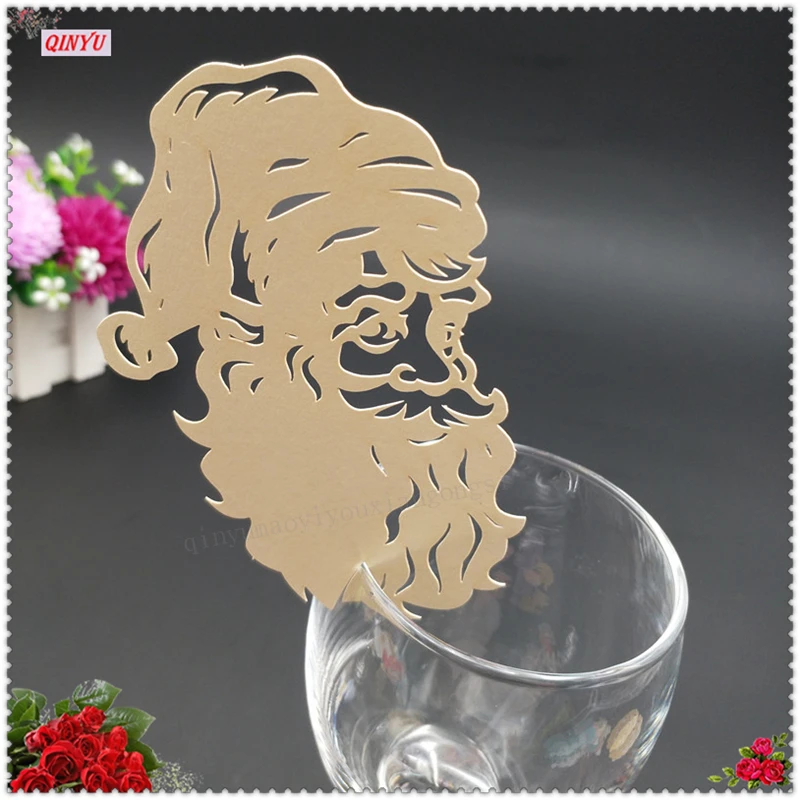 Новинка 100 шт./лот чашка в форме Санта Клауса рождественские украшения