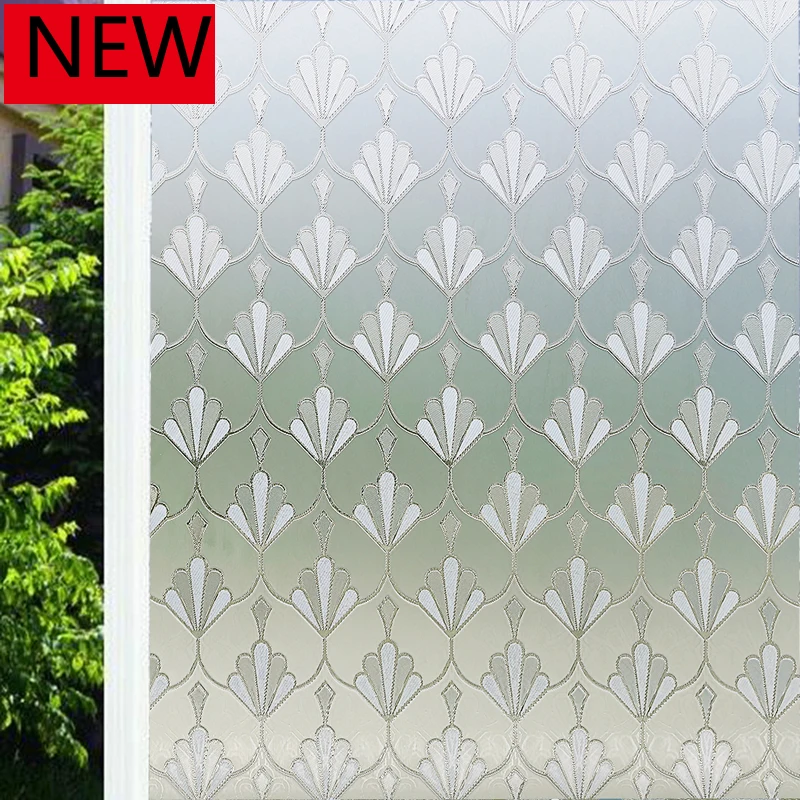 

Funlife Vinyl Decoration Window Film Static Cling Frosted Glass Film No Glue Window Sticker Anti-UV for Home Office Living Room