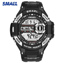 SMAEL роскошные Цифровые часы Брендовые мужские светодиодный армейские часы мужские модные повседневные спортивные наручные часы хронограф для мужчин