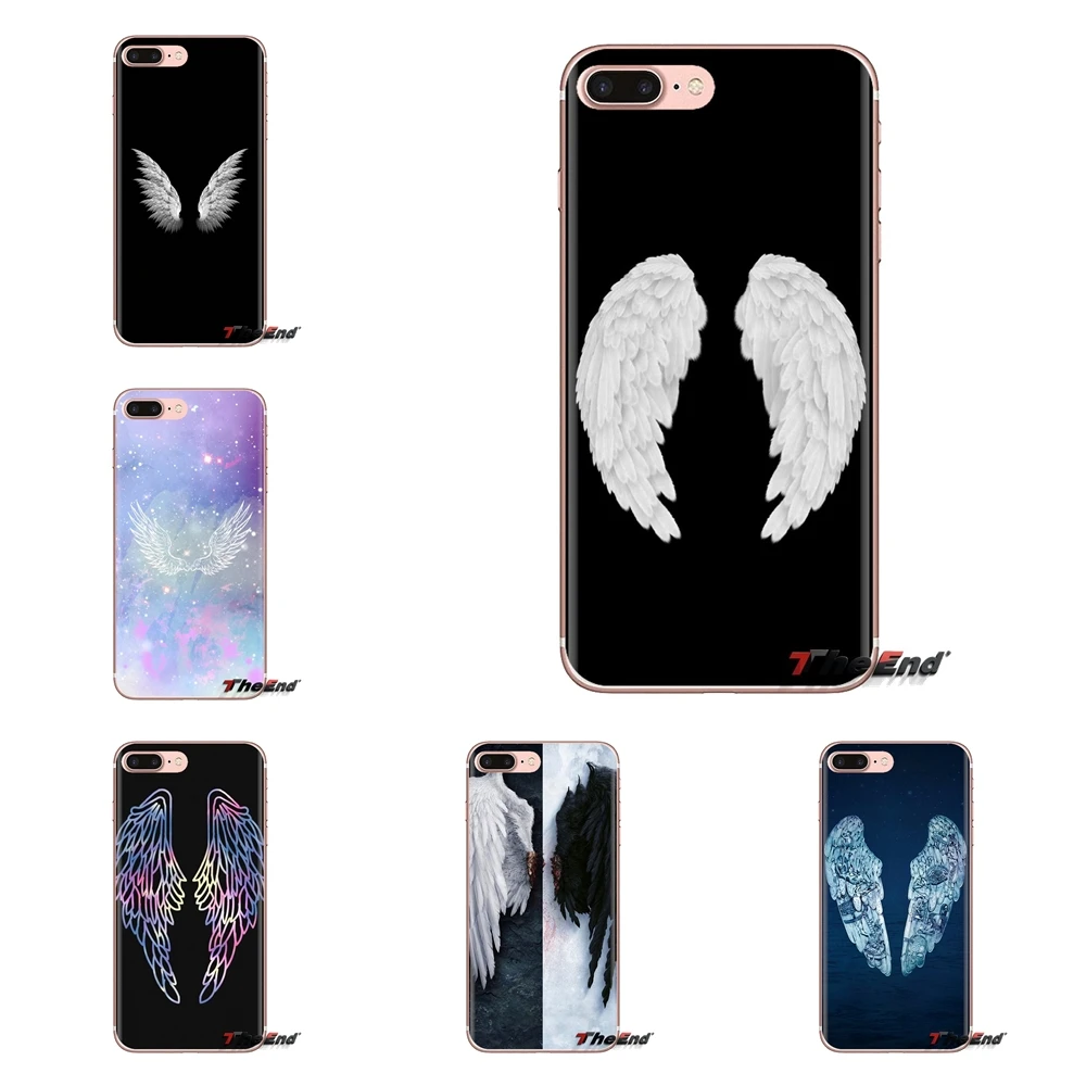 Pastel Angel Wing Art TPU Transparent Skin Cover For Sony Xperia Z Z1 Z2 Z3 Z5 compact M2 M4 M5 C4 E3 T3 XA Huawei Mate 7 8 Y3II |