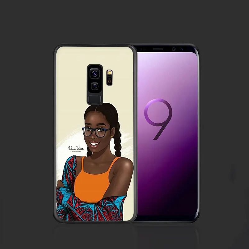 Мягкий чехол из ТПУ для телефона Melanin Poppin Aba girl DIY Galaxy M10 M20 M30 S6 S7 Edge S8 S9 S10 S10e Plus Note 10 8